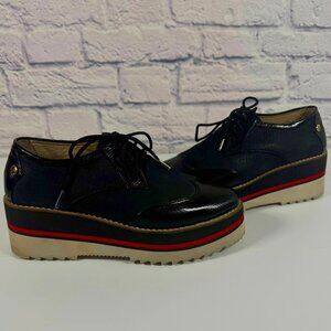 Bon Bonite Black Platform Chunky Oxfords – Size 37 (Approx. US 6.5-7)